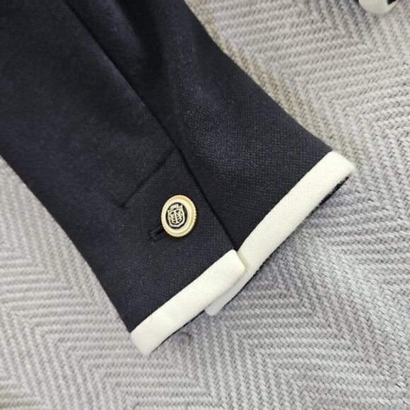 Talbots Aberdeen Blazer Size 4 (34" Chest) Classic Preppy Two Button Navy Blue - Picture 9 of 16